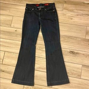 Express Eva Fit & Flare Dark Blue/Black Jeans Sz 0R